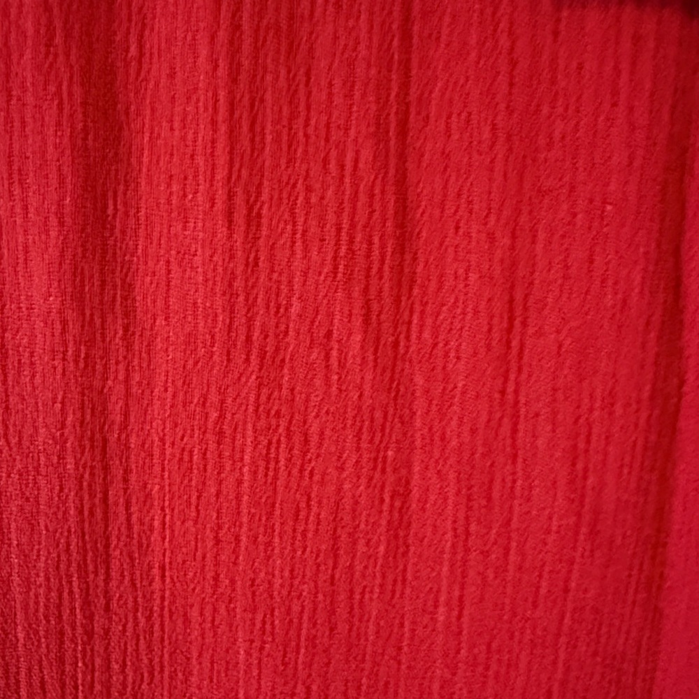 Elegant Red Lace Ruffle Dress - Picture 7 of 8